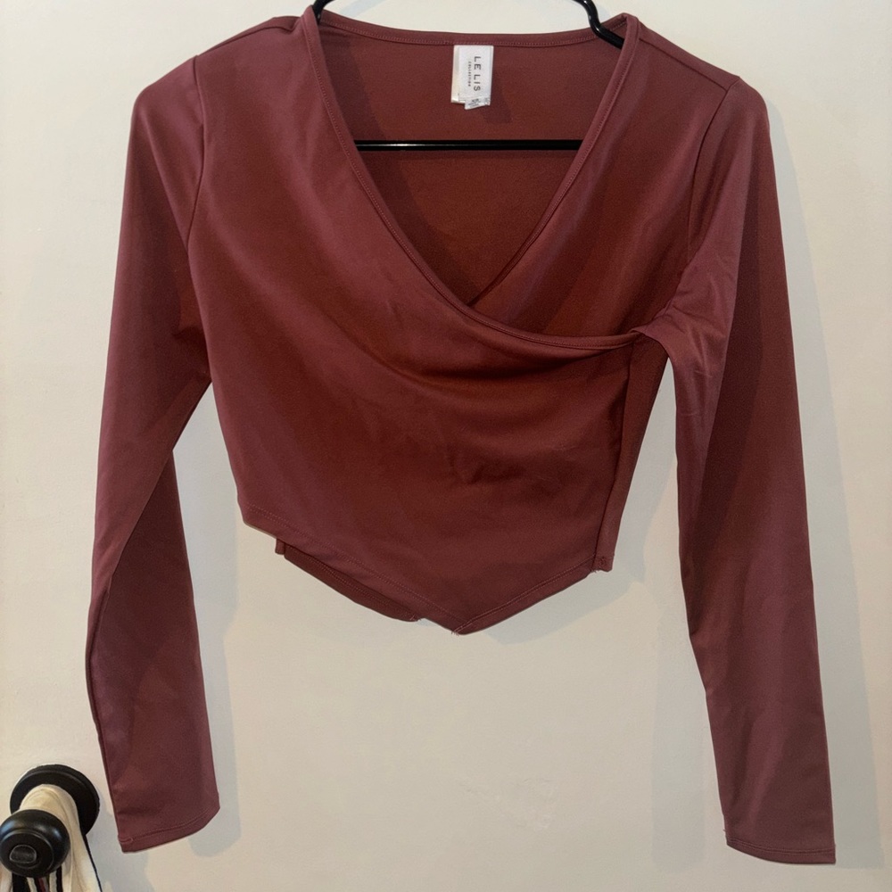 Burgundy Long Sleeve Top